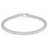 14K White 3 9/10 CTW Natural Diamond Line 7 1/4″ Bracelet