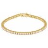 14K Yellow 3 9/10 CTW Natural Diamond Line 7 1/4″ Bracelet