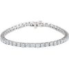 18K White 7 CTW Natural Diamond Line 7 1/4″ Bracelet