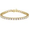 18K Yellow 9 1/6 CTW Natural Diamond Line 7 1/4″ Bracelet