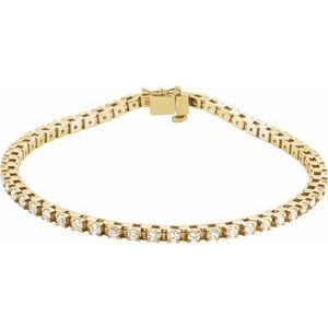 2 1/8 Ctw Natural Diamond Line Bracelet