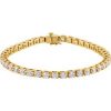 14K Yellow Imitation White Cubic Zirconia Line Bracelet