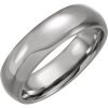 Titanium 6 mm Domed Polished Band Size 10