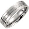 Titanium 6 mm Grooved Band Size 10