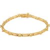 18K Yellow 2.4 mm Round 14-Stone Line 7 1/4″ Bracelet Mounting