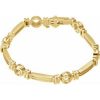 18K Yellow 4.3 mm Round Six-Station Line 7″ Bracelet Mounting