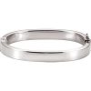 Sterling Silver 8 mm Hinged Bangle 6 1/2″ Bracelet