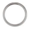 Titanium 8 mm Half Round Grooved Satin Band Size 8.5