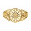 14K Yellow Filigree Cuff 7″ Bracelet