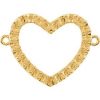 14K Yellow Accented Heart Bracelet Center