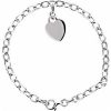 Sterling Silver Heart Charm 7.5″ Bracelet