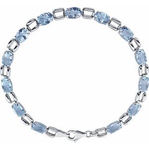 Natural Sky Blue Topaz Bracelet