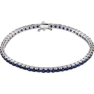 Lab-Grown Blue Sapphire Bracelet