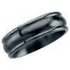 Black Titanium 7.5 mm Grooved Band Size 9