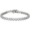 14K White 1/2 CTW Natural Diamond Line 7.25″ Bracelet