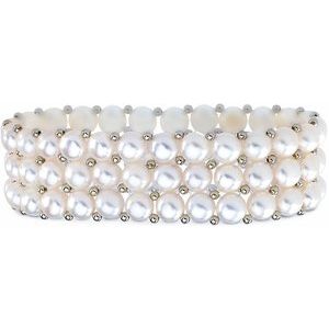 Cultured White Freshwater Pearl Bracelet