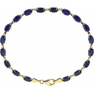 Lab-Grown Blue Sapphire  Bracelet