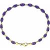 Natural Amethyst 7.25 Inch Bracelet