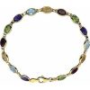 Natural Multi-Gemstone 7 Inch Bracelet