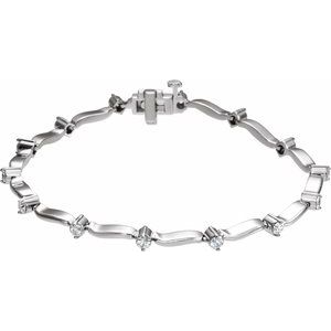 1 Ctw Natural Diamond Line Bracelet