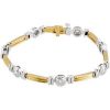 14K Yellow/White 1 CTW Natural Diamond Line 7″ Bracelet