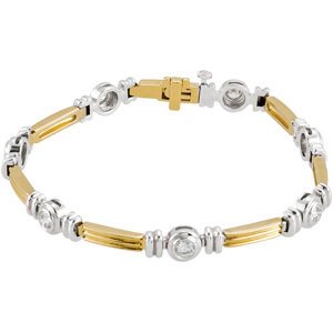 1 Ctw Natural Diamond Line Bracelet