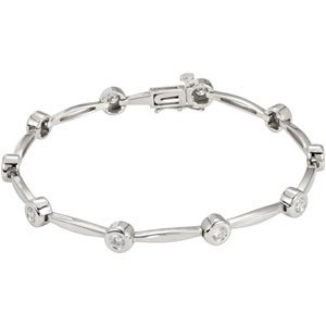 1 Ctw Natural Diamond Line Bracelet