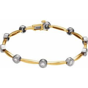 1 Ctw Natural Diamond Line Bracelet