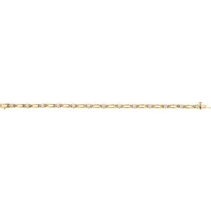 1 1/3 Ctw Natural Diamond Line Bracelet