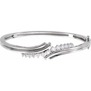 1/2 Ctw Natural Diamond Bangle Bracelet