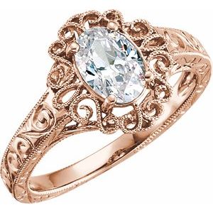 Filigree Engagement Ring Mounting