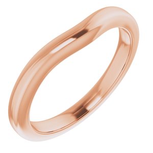 14K Rose Matching Band for Round Engagement Ring