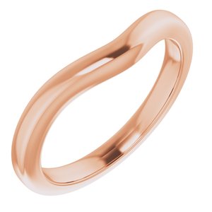 14K Rose Matching Band for Oval Engagement Ring