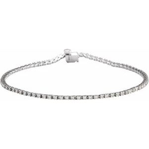 14K White 1 CTW Lab-Grown Diamond Line 7 1/4″ Bracelet