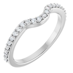 Platinum 1/5 CTW Lab-Grown Diamond Matching Band